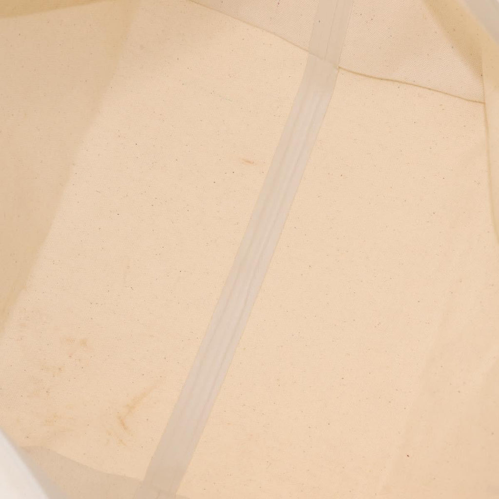 CELINE Hand Bag Canvas Ivory Silver Auth 210821A