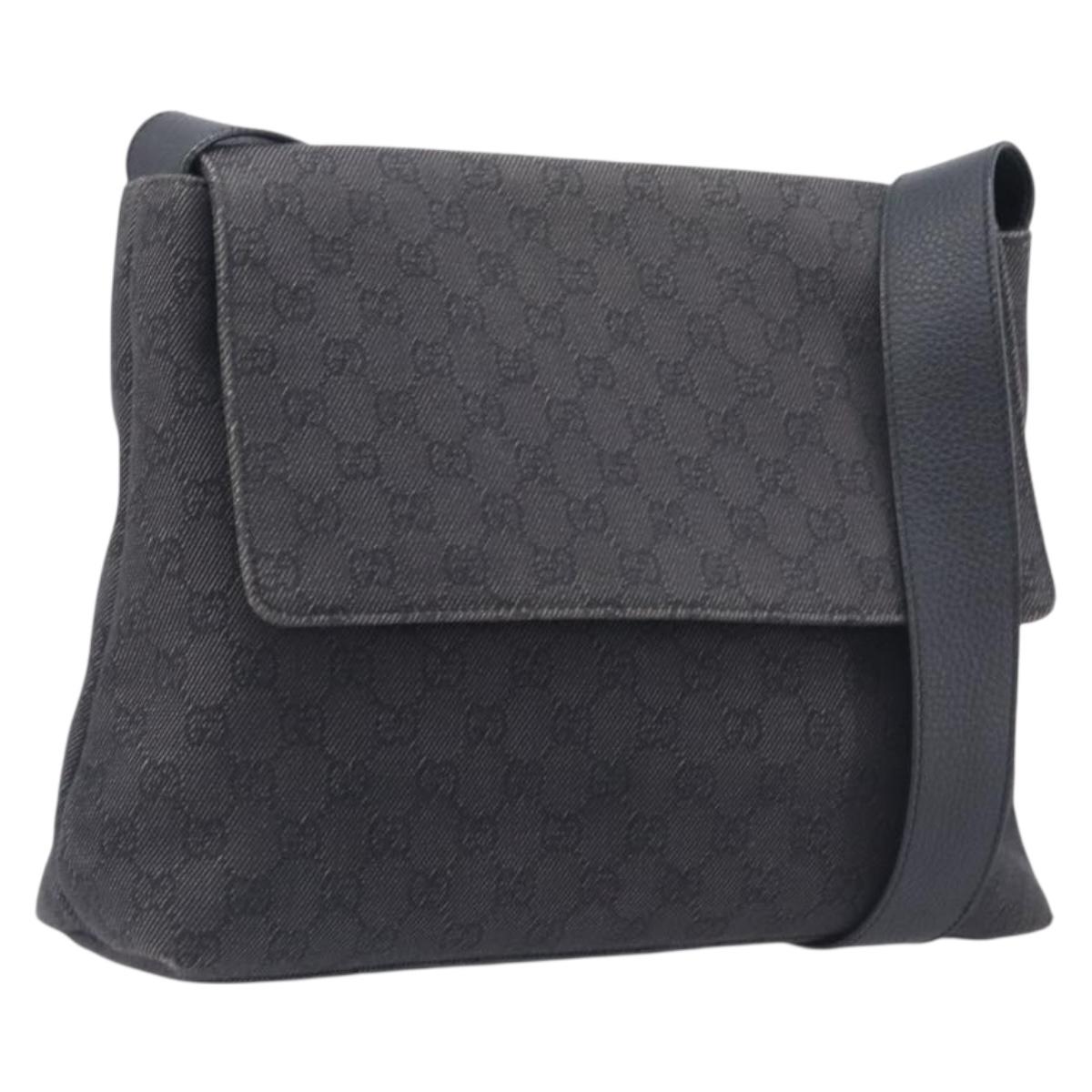 GUCCI GG Canvas Shoulder Bag Outlet Black 272351 Auth 210829A