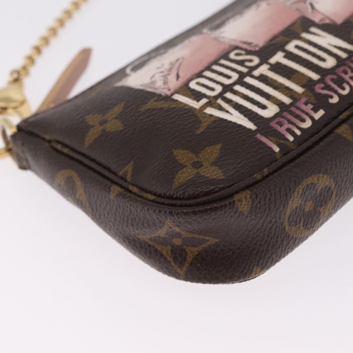 LOUIS VUITTON Monogram Bag print Mini Pochette Accessoires M60245 Auth 210835SAM