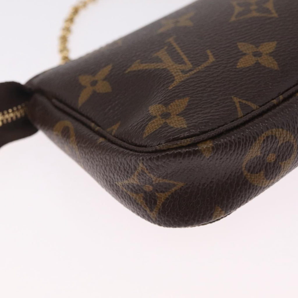 LOUIS VUITTON Monogram Bag print Mini Pochette Accessoires M60245 Auth 210835SAM