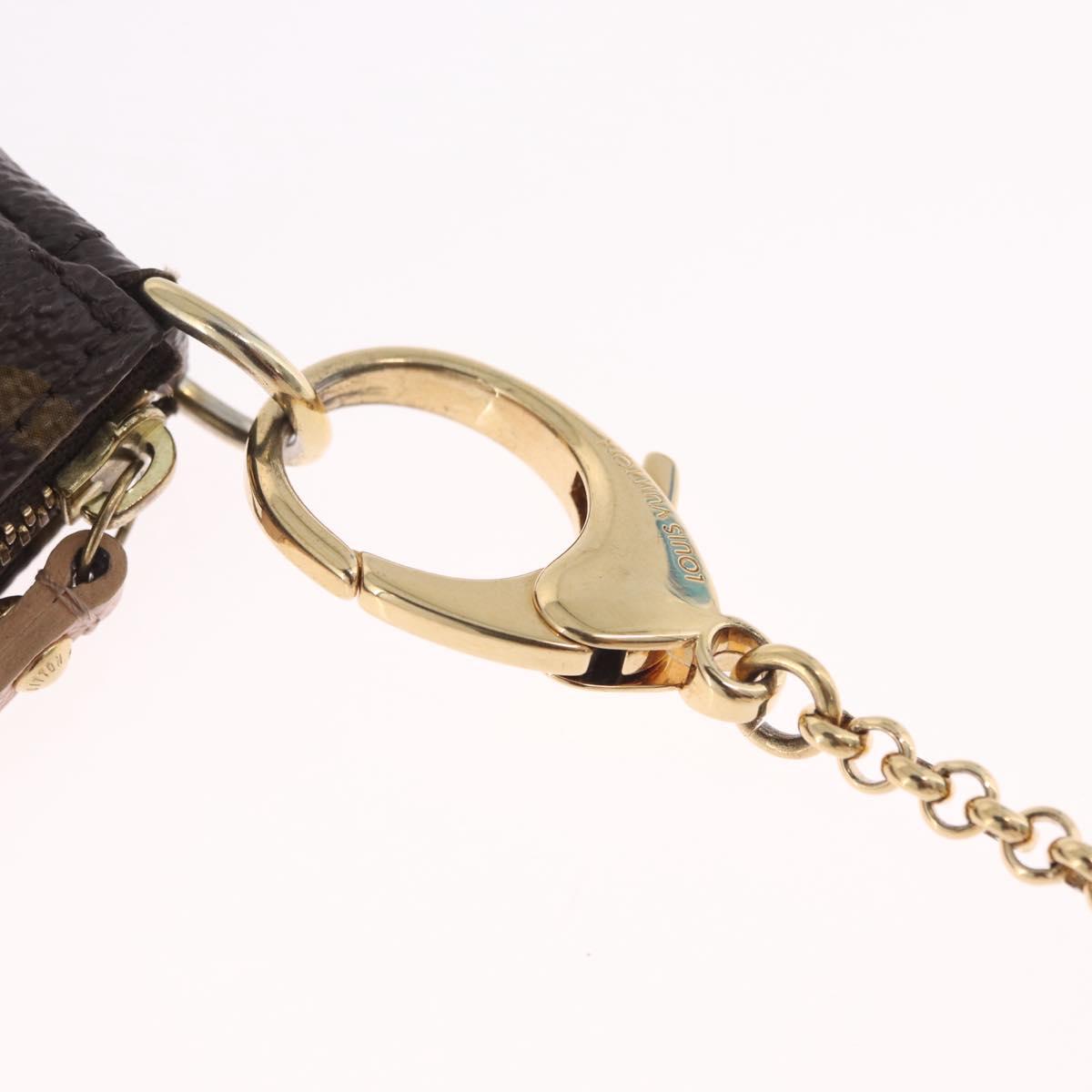 LOUIS VUITTON Monogram Bag print Mini Pochette Accessoires M60245 Auth 210835SAM