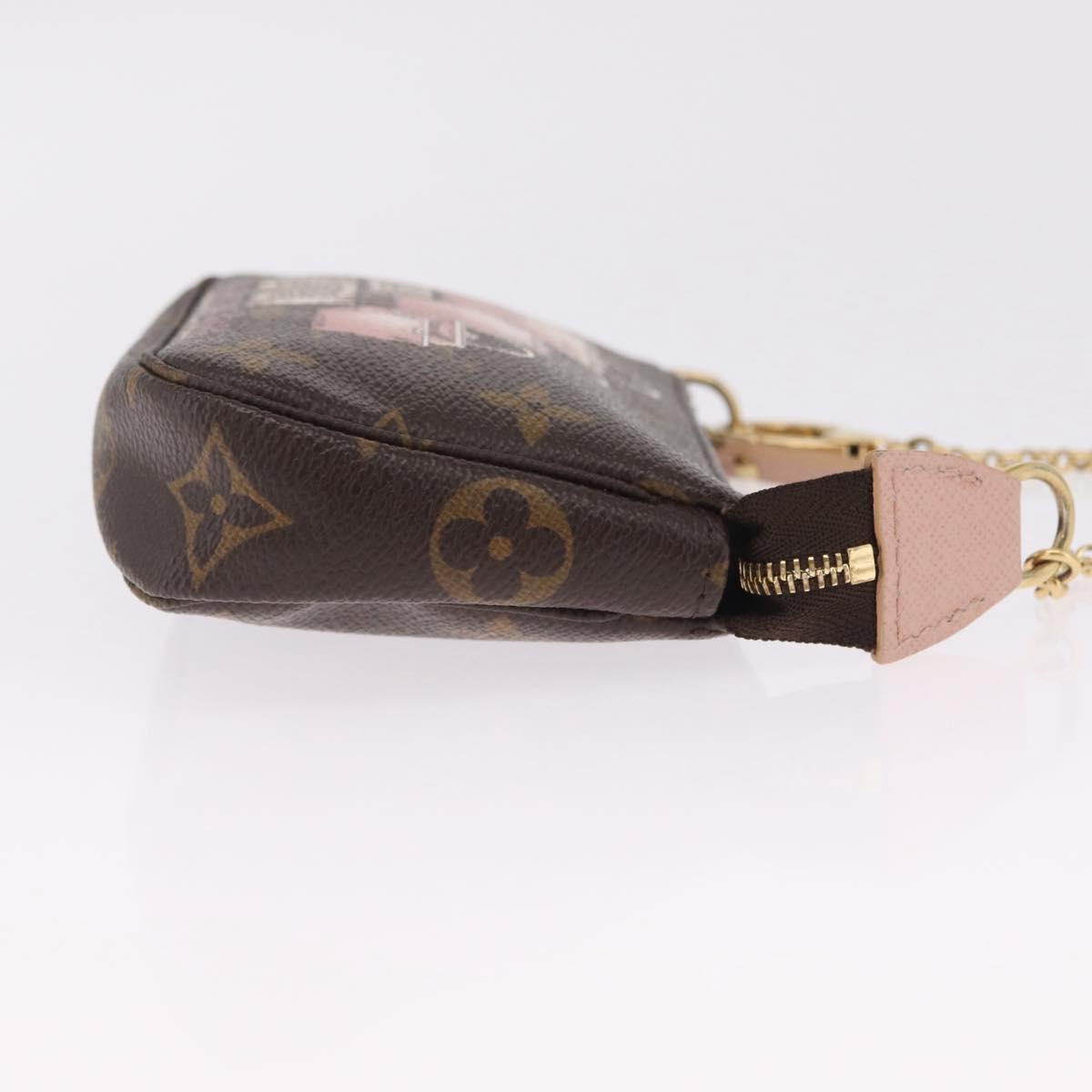 LOUIS VUITTON Monogram Bag print Mini Pochette Accessoires M60245 Auth 210835SAM