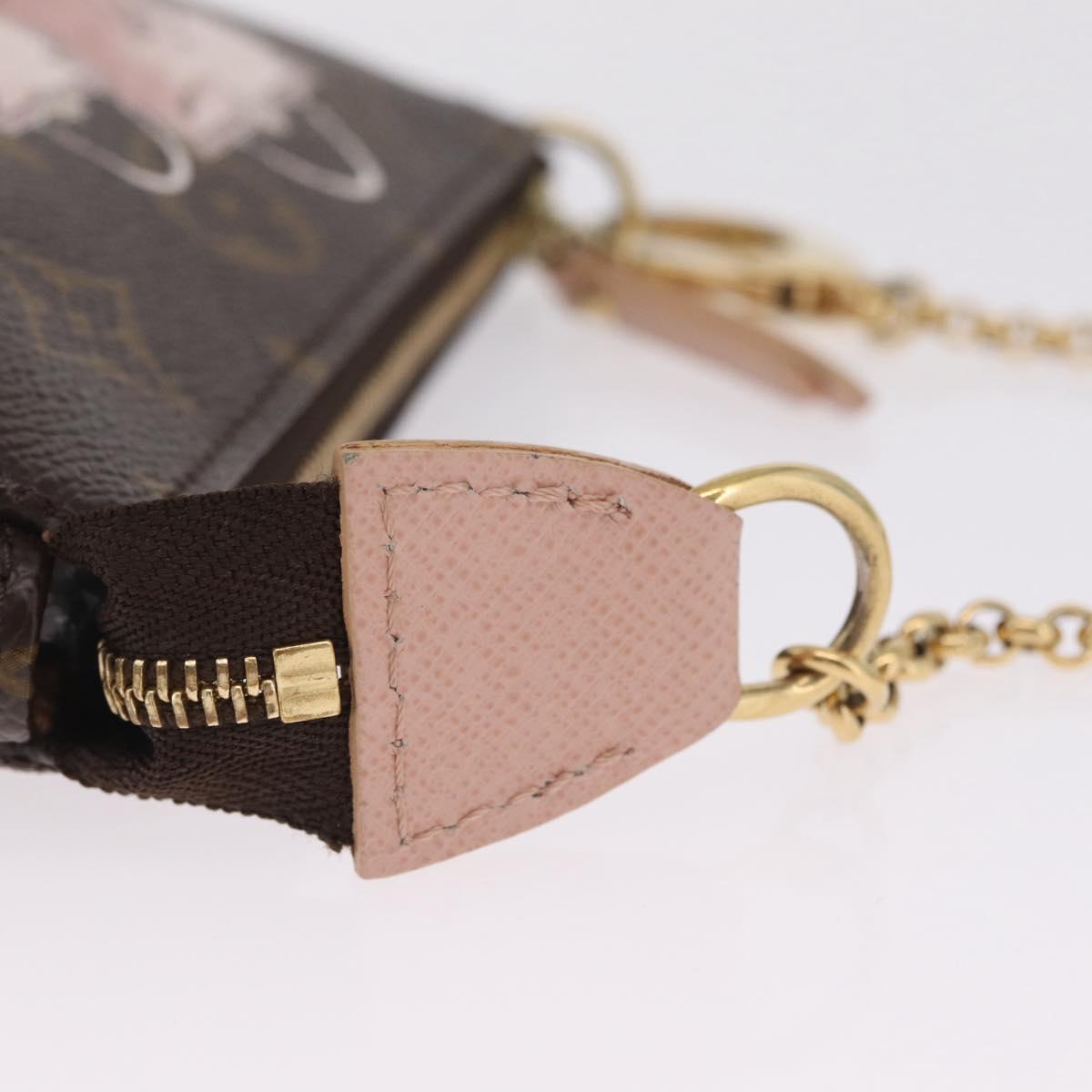 LOUIS VUITTON Monogram Bag print Mini Pochette Accessoires M60245 Auth 210835SAM