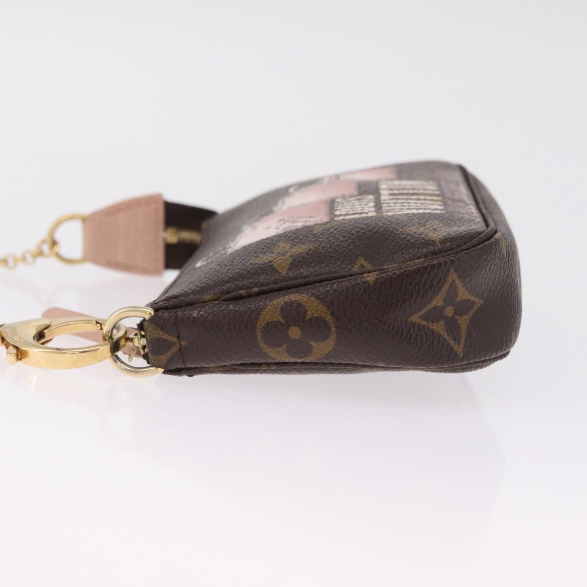 LOUIS VUITTON Monogram Bag print Mini Pochette Accessoires M60245 Auth 210835SAM