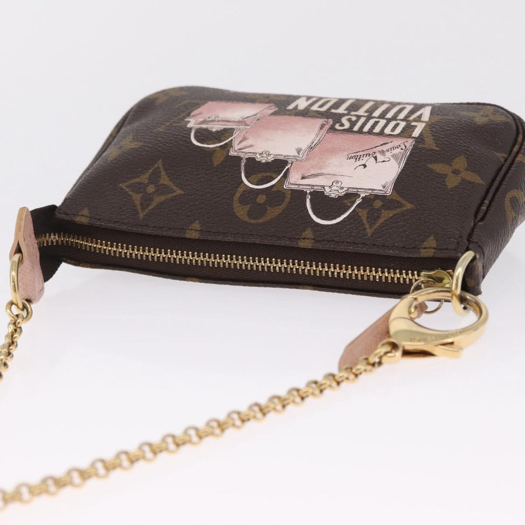 LOUIS VUITTON Monogram Bag print Mini Pochette Accessoires M60245 Auth 210835SAM