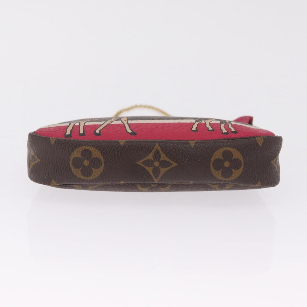 LOUIS VUITTON Monogram Giraffe Mini Pochette Accessoires M62087 Auth 210836SAM