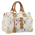 LOUIS VUITTON Monogram Multicolor Speedy 30 Bag White Bron M92643 LV Auth 210841