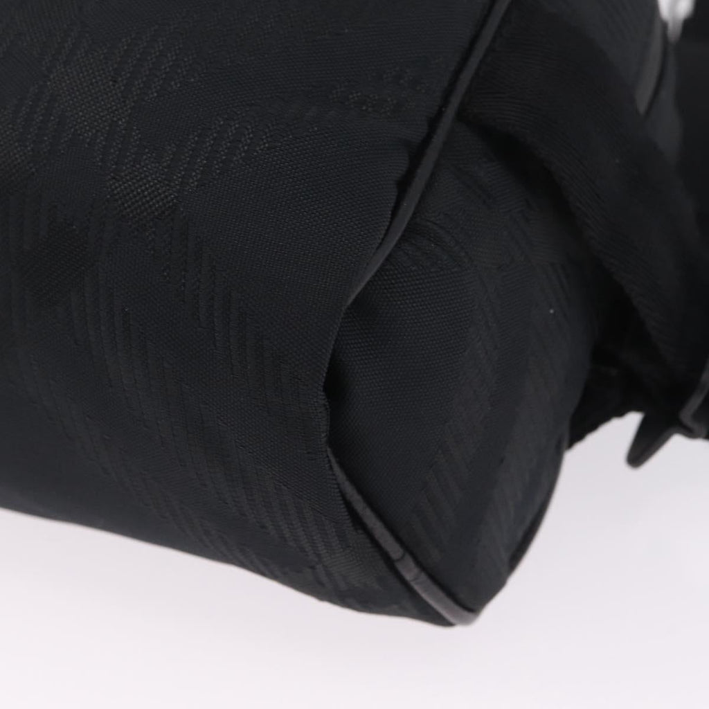 BURBERRY Body Bag Nylon Black Silver Auth 210845A