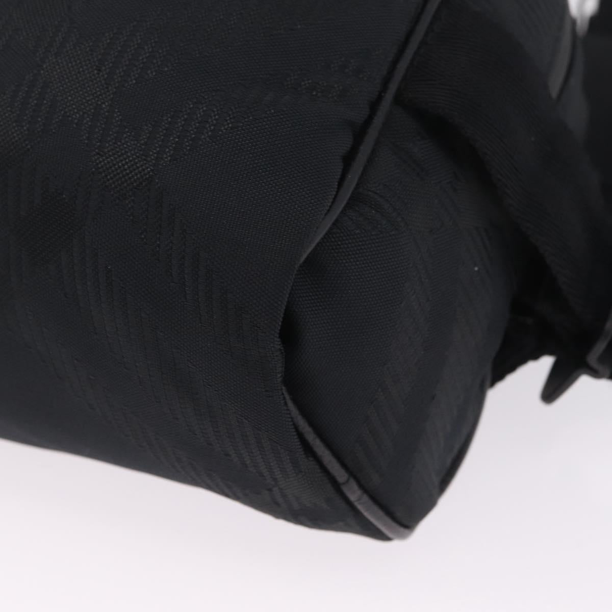BURBERRY Body Bag Nylon Black Silver Auth 210845A