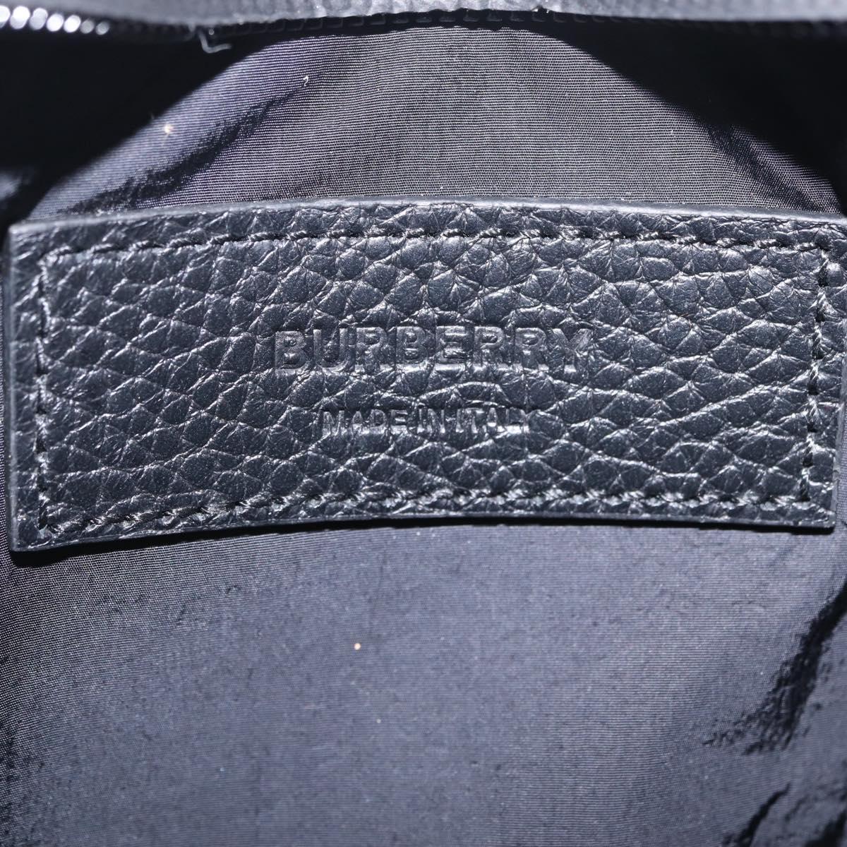 BURBERRY Body Bag Nylon Black Silver Auth 210845A