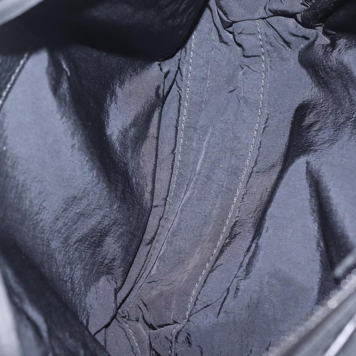 BURBERRY Body Bag Nylon Black Silver Auth 210845A