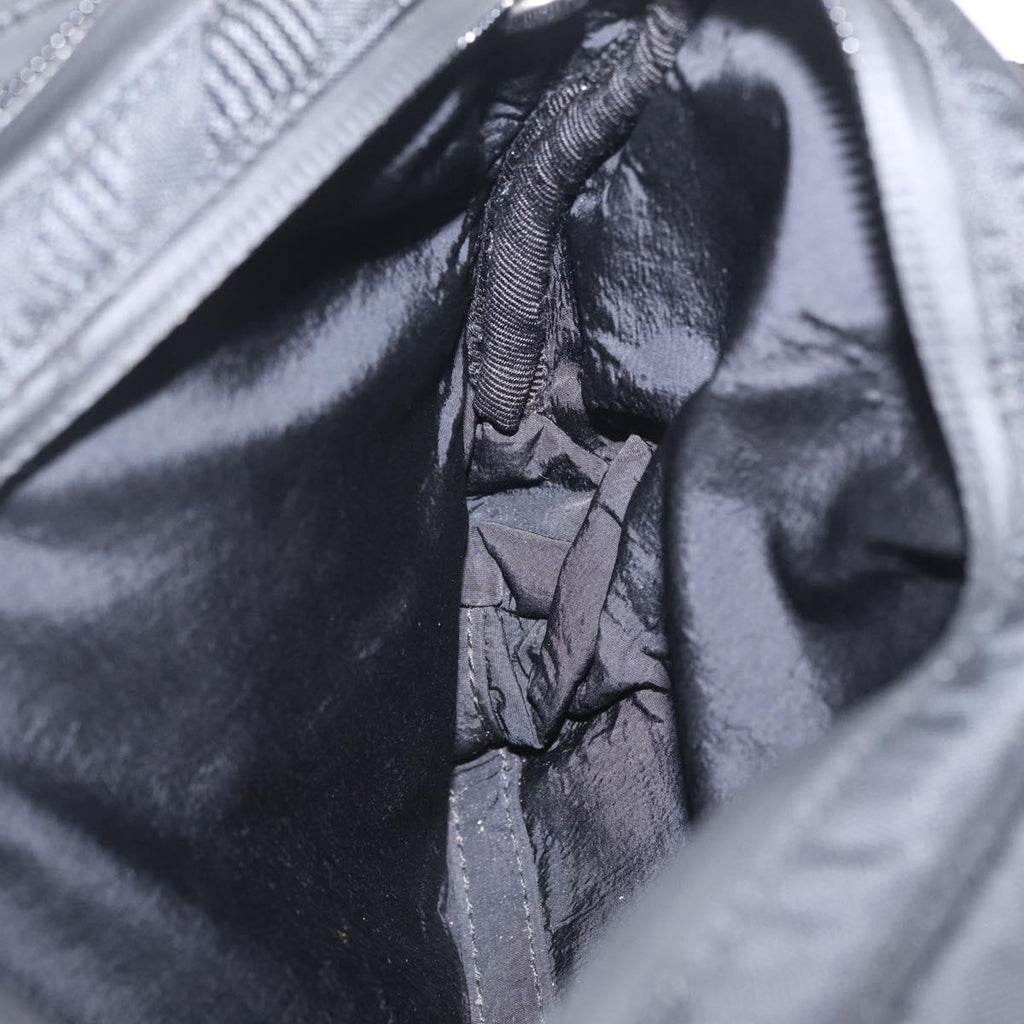 BURBERRY Body Bag Nylon Black Silver Auth 210845A