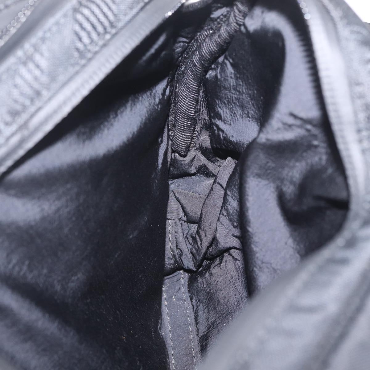 BURBERRY Body Bag Nylon Black Silver Auth 210845A