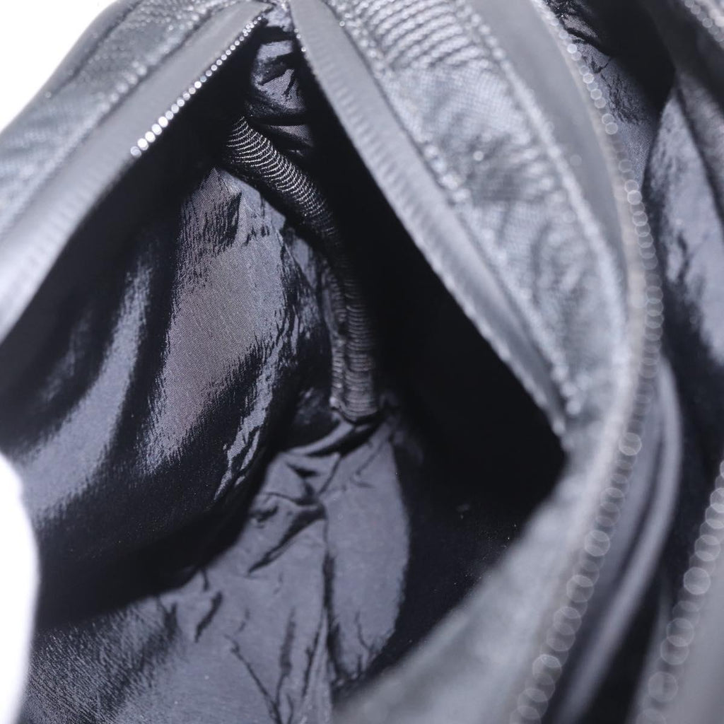 BURBERRY Body Bag Nylon Black Silver Auth 210845A