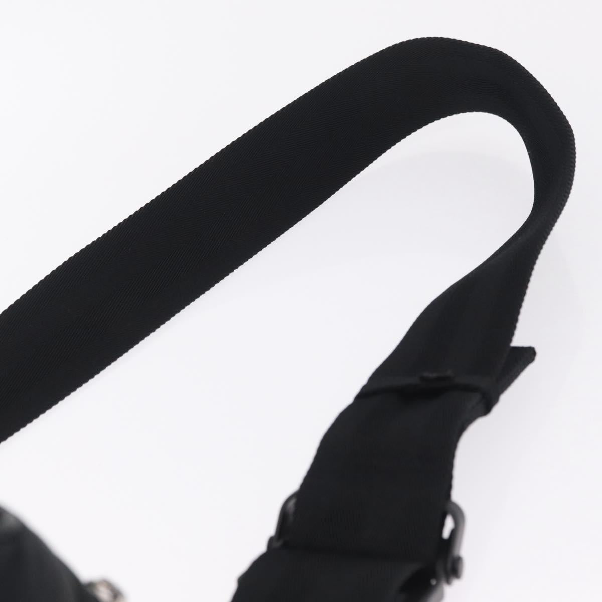 BURBERRY Body Bag Nylon Black Silver Auth 210845A