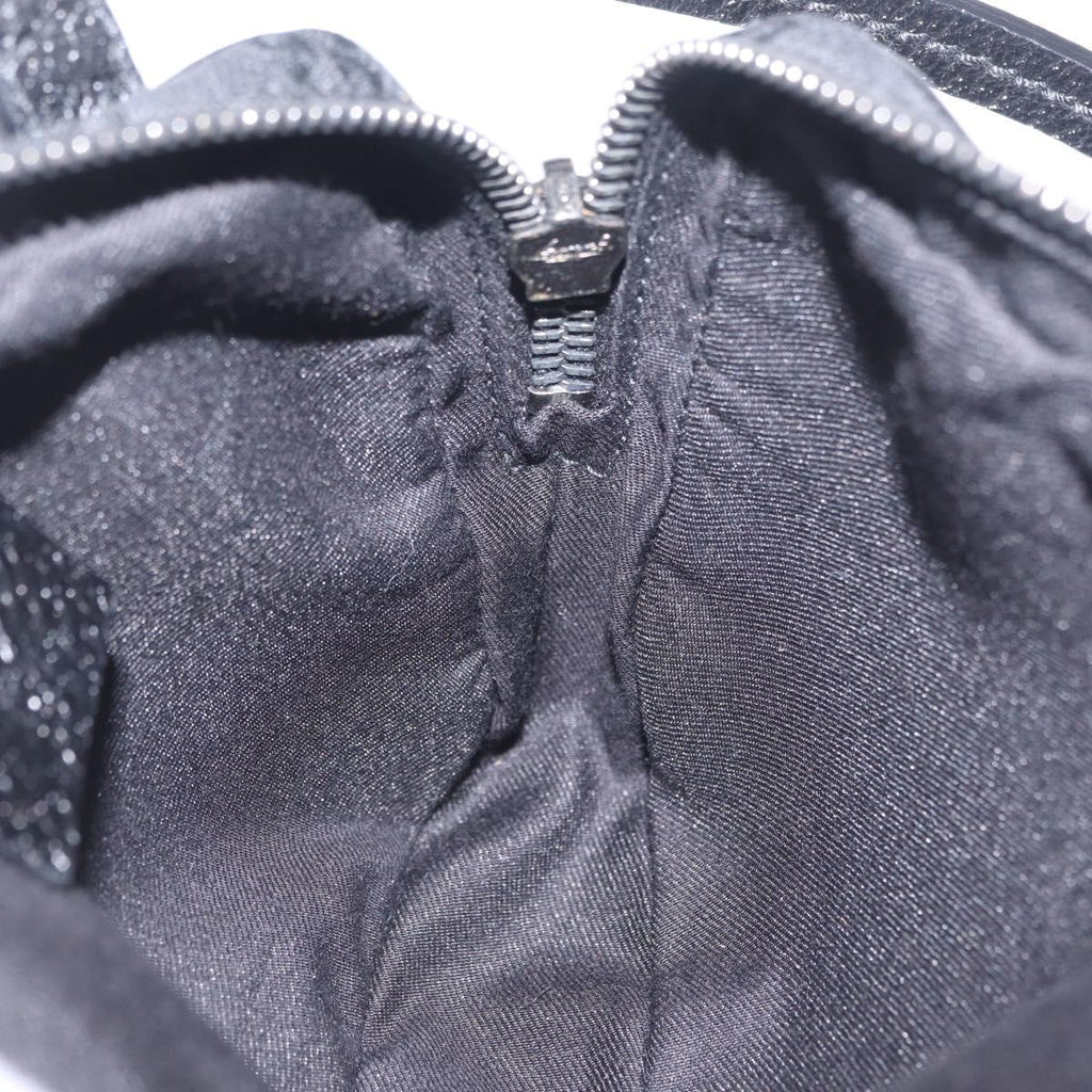 GUCCI GG Canvas Shoulder Bag Black Silver 120975 Auth 210848