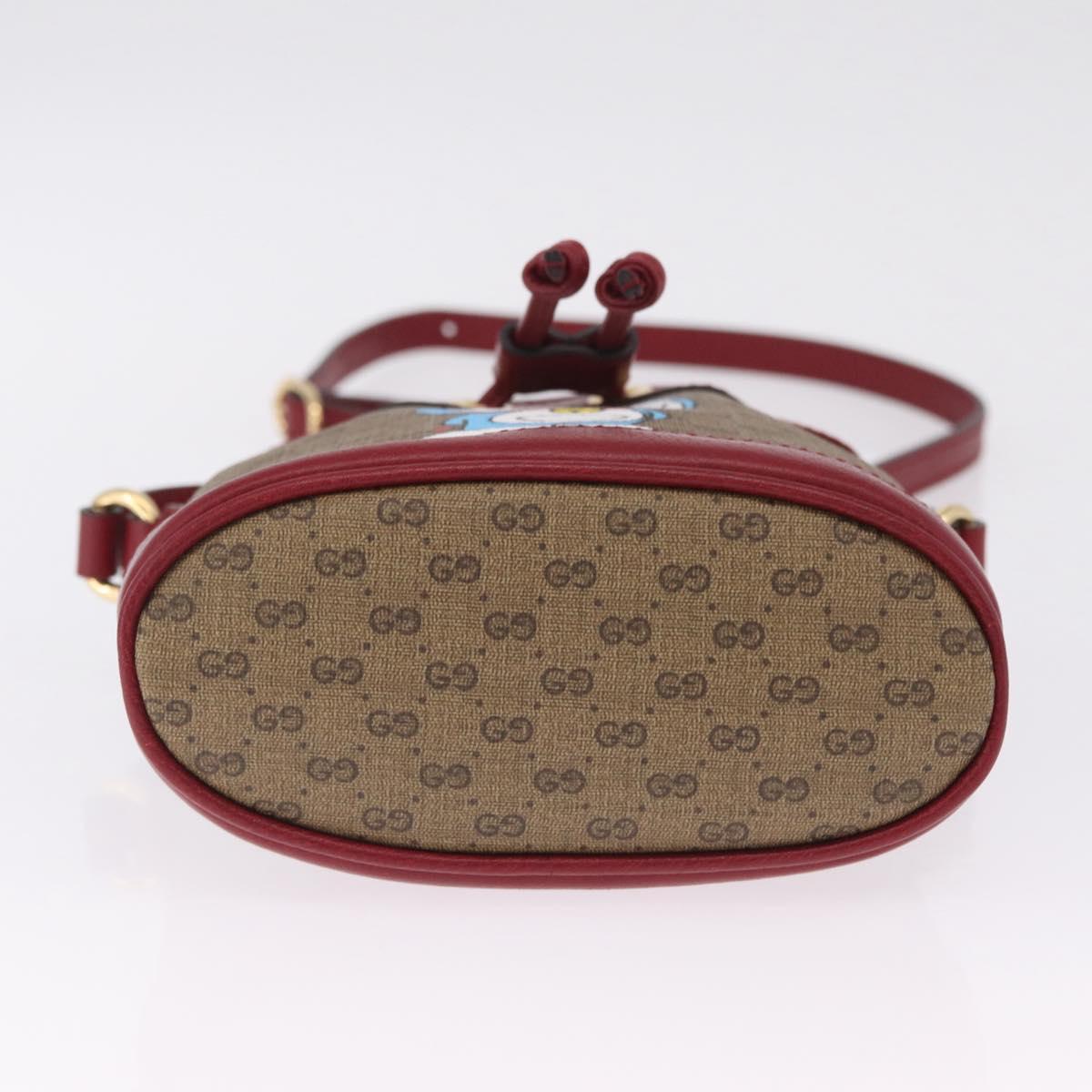 GUCCI Micro GG Supreme Fujiko Pro Shoulder Bag PVC Beige 647801 Auth 210850M