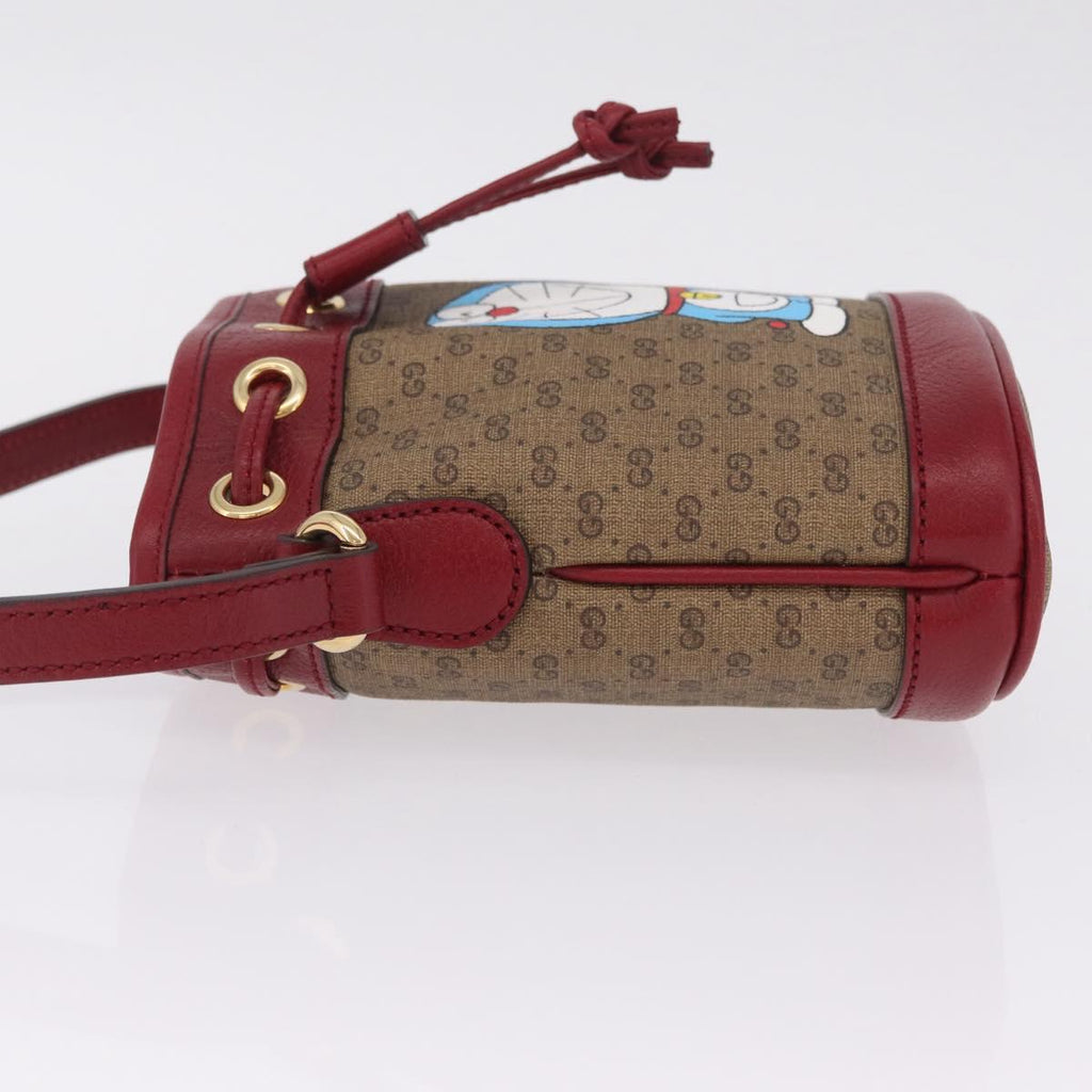 GUCCI Micro GG Supreme Fujiko Pro Shoulder Bag PVC Beige 647801 Auth 210850M