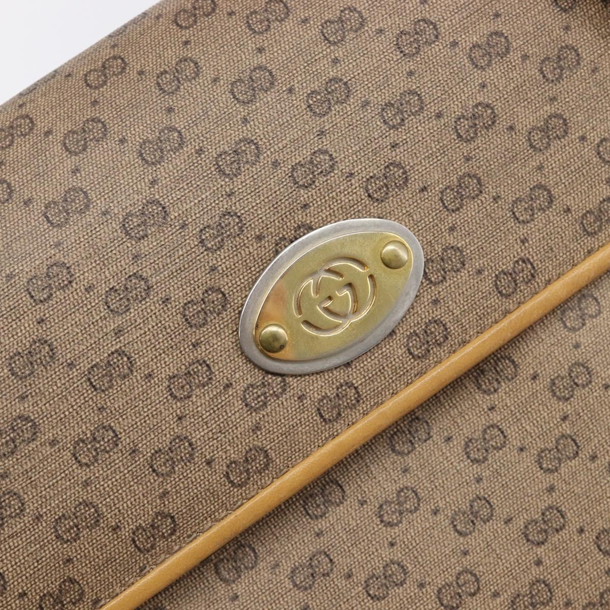 GUCCI Micro GG Supreme Hand Bag PVC Beige Gold 000 46 4857 Auth 210854