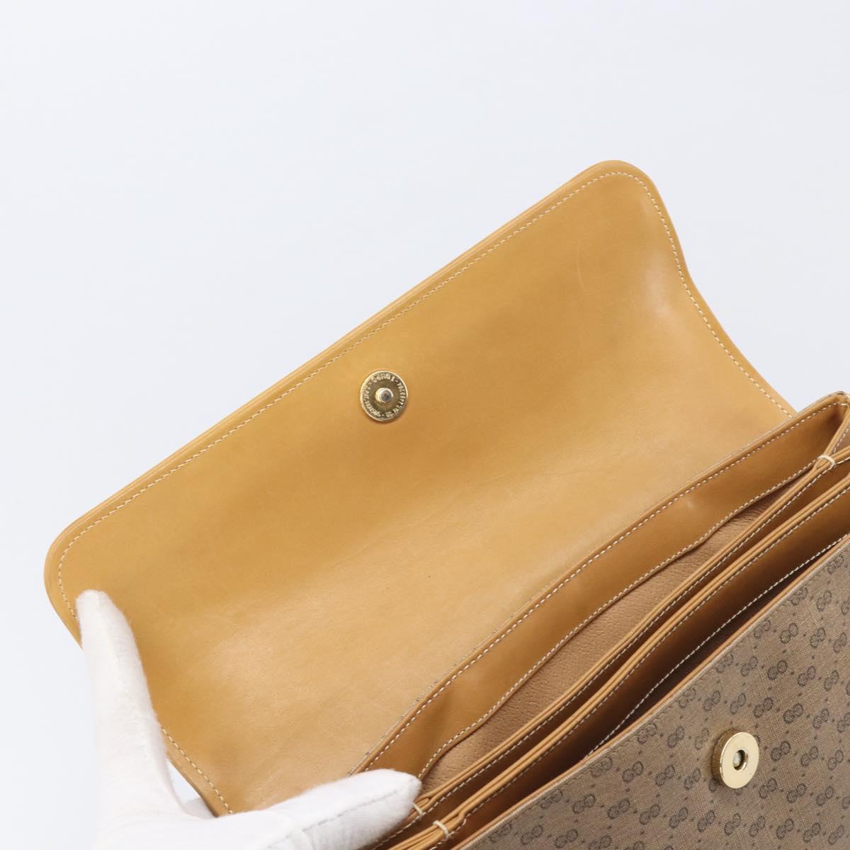 GUCCI Micro GG Supreme Hand Bag PVC Beige Gold 000 46 4857 Auth 210854