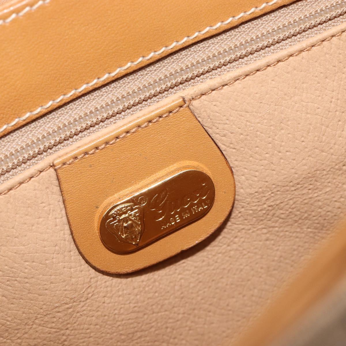 GUCCI Micro GG Supreme Hand Bag PVC Beige Gold 000 46 4857 Auth 210854