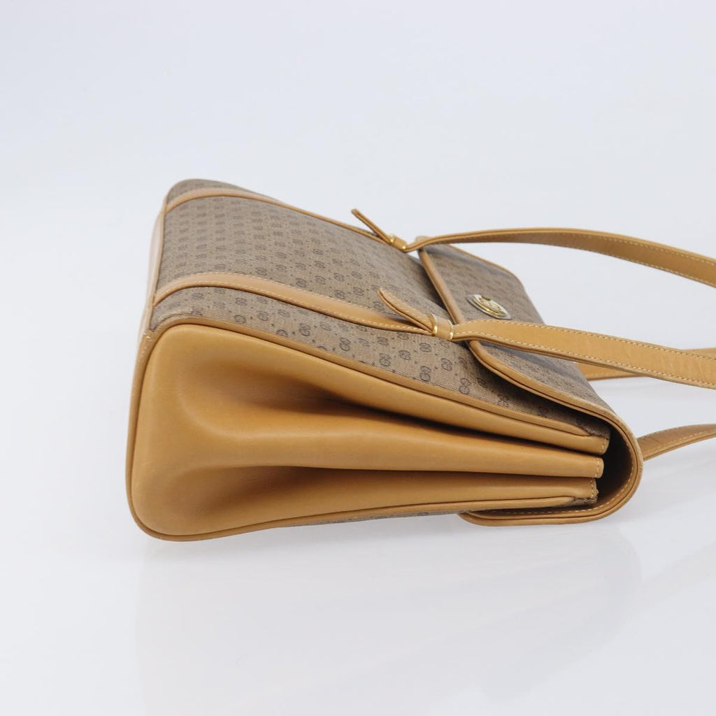 GUCCI Micro GG Supreme Hand Bag PVC Beige Gold 000 46 4857 Auth 210854