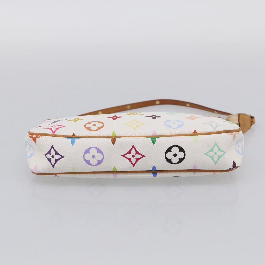 LOUIS VUITTON Multicolor Pochette Accessoires Pouch White M92649 LV Auth 210861V