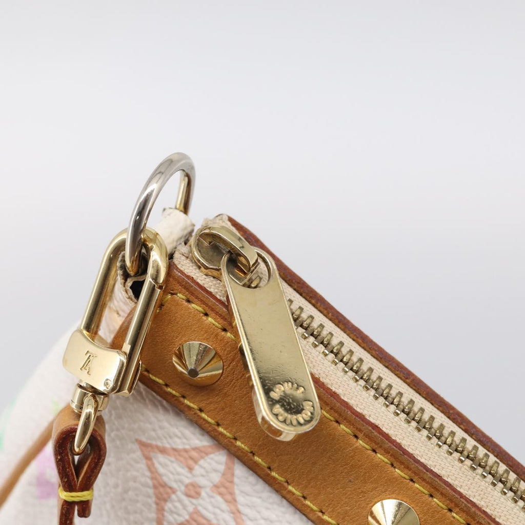 LOUIS VUITTON Multicolor Pochette Accessoires Pouch White M92649 LV Auth 210861V