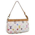 LOUIS VUITTON Multicolor Pochette Accessoires Pouch White M92649 LV Auth 210861V
