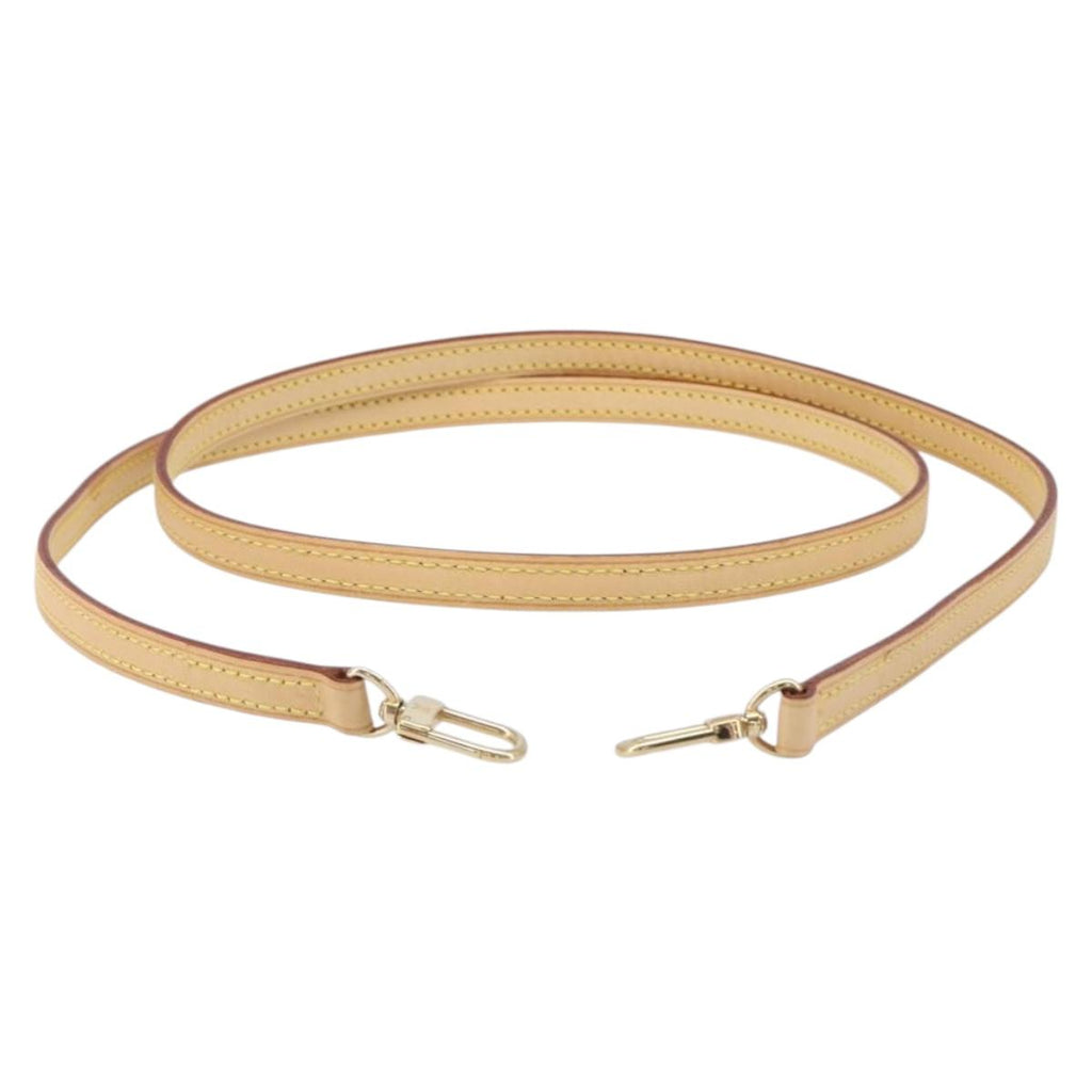 LOUIS VUITTON leather Shoulder Strap Leather 49.2"" Beige LV Auth 210863V