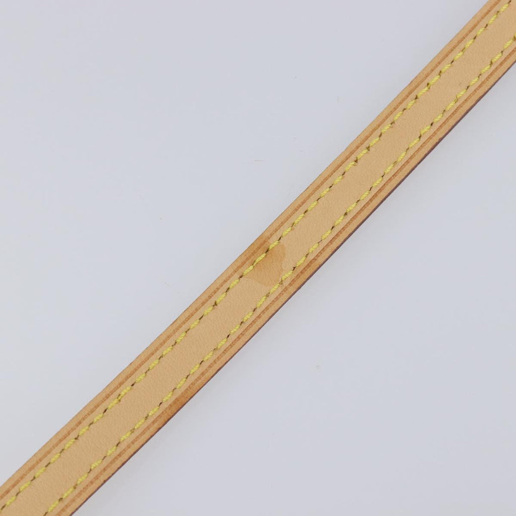 LOUIS VUITTON leather Shoulder Strap Leather 49.2"" Beige LV Auth 210863V