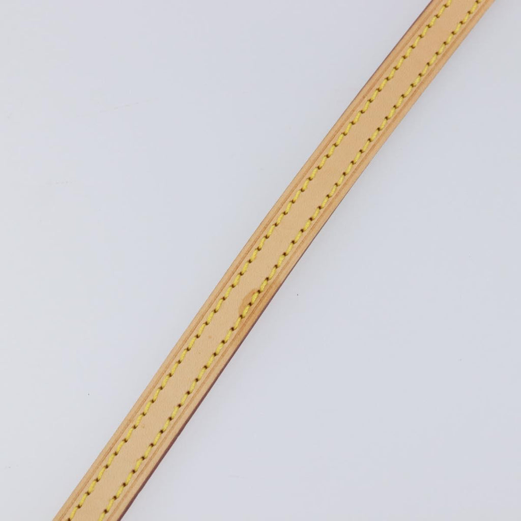 LOUIS VUITTON leather Shoulder Strap Leather 49.2"" Beige LV Auth 210863V