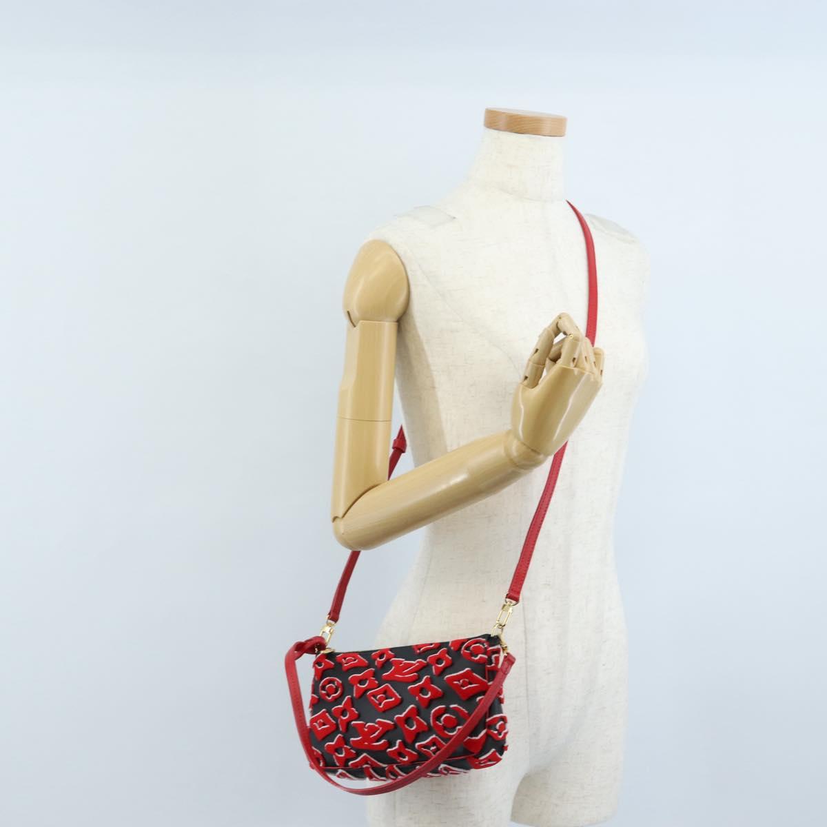 LOUIS VUITTON LVxUF Pochette Accessoires Bag Leather Red M45548 LV Auth 210872SM