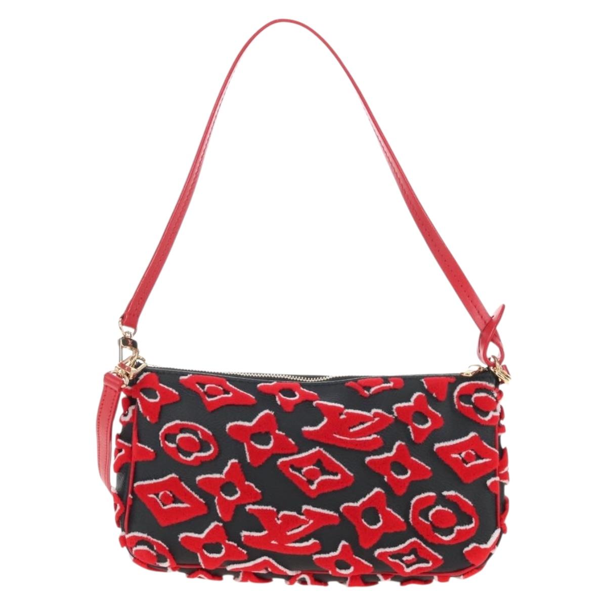 LOUIS VUITTON LVxUF Pochette Accessoires Bag Leather Red M45548 LV Auth 210872SM