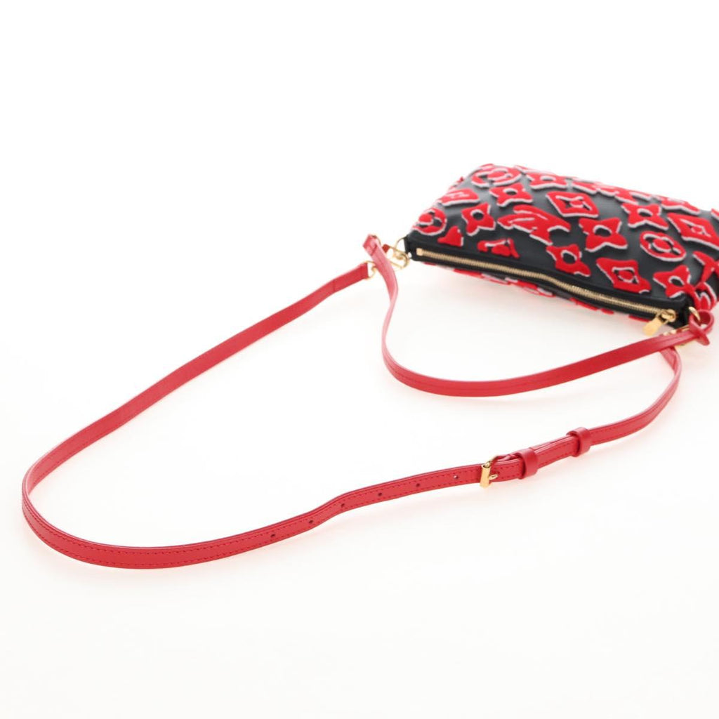 LOUIS VUITTON LVxUF Pochette Accessoires Bag Leather Red M45548 LV Auth 210872SM
