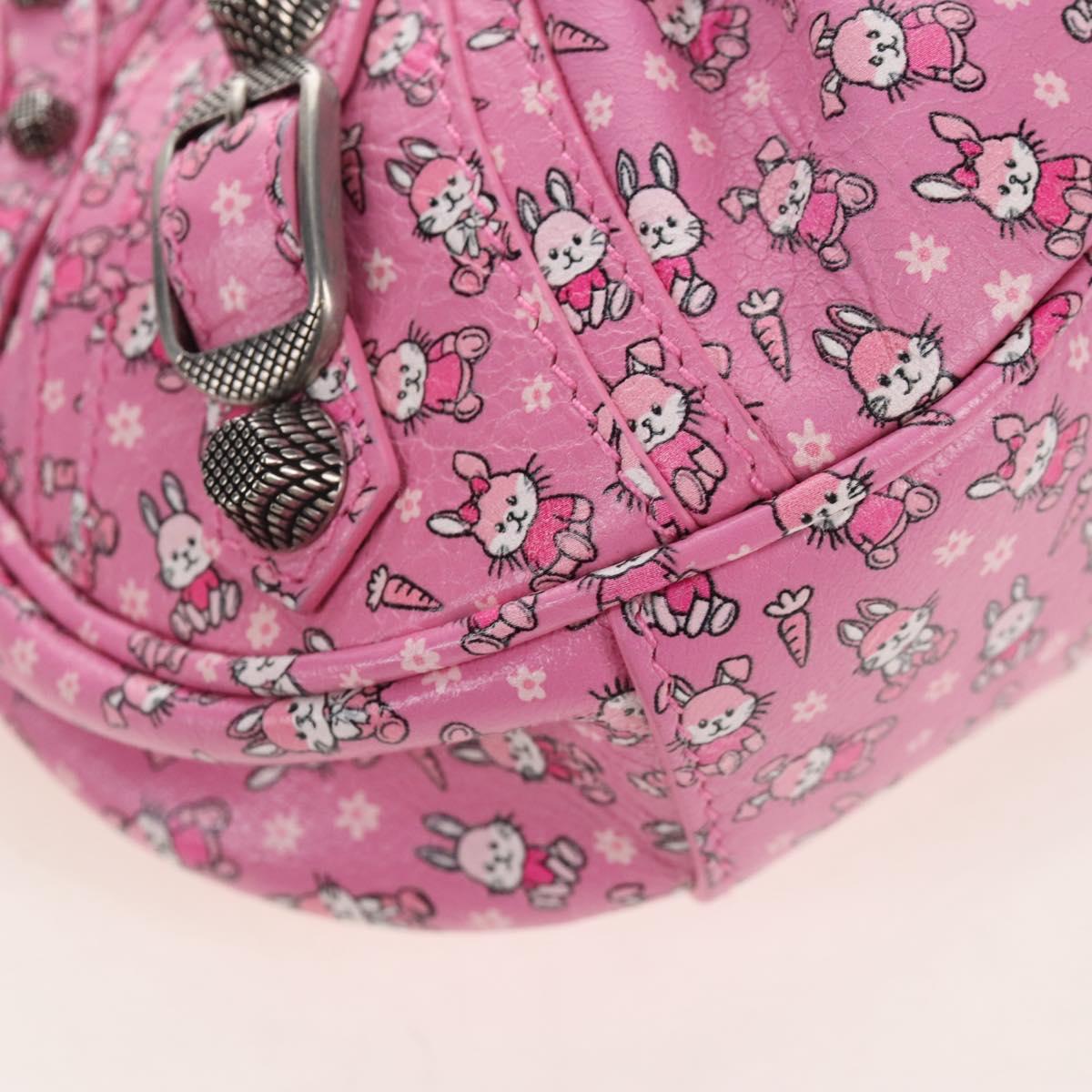 Balenciaga Luca Gol XS Shoulder Bag Leather Pink Silver 671309 Auth 210873M