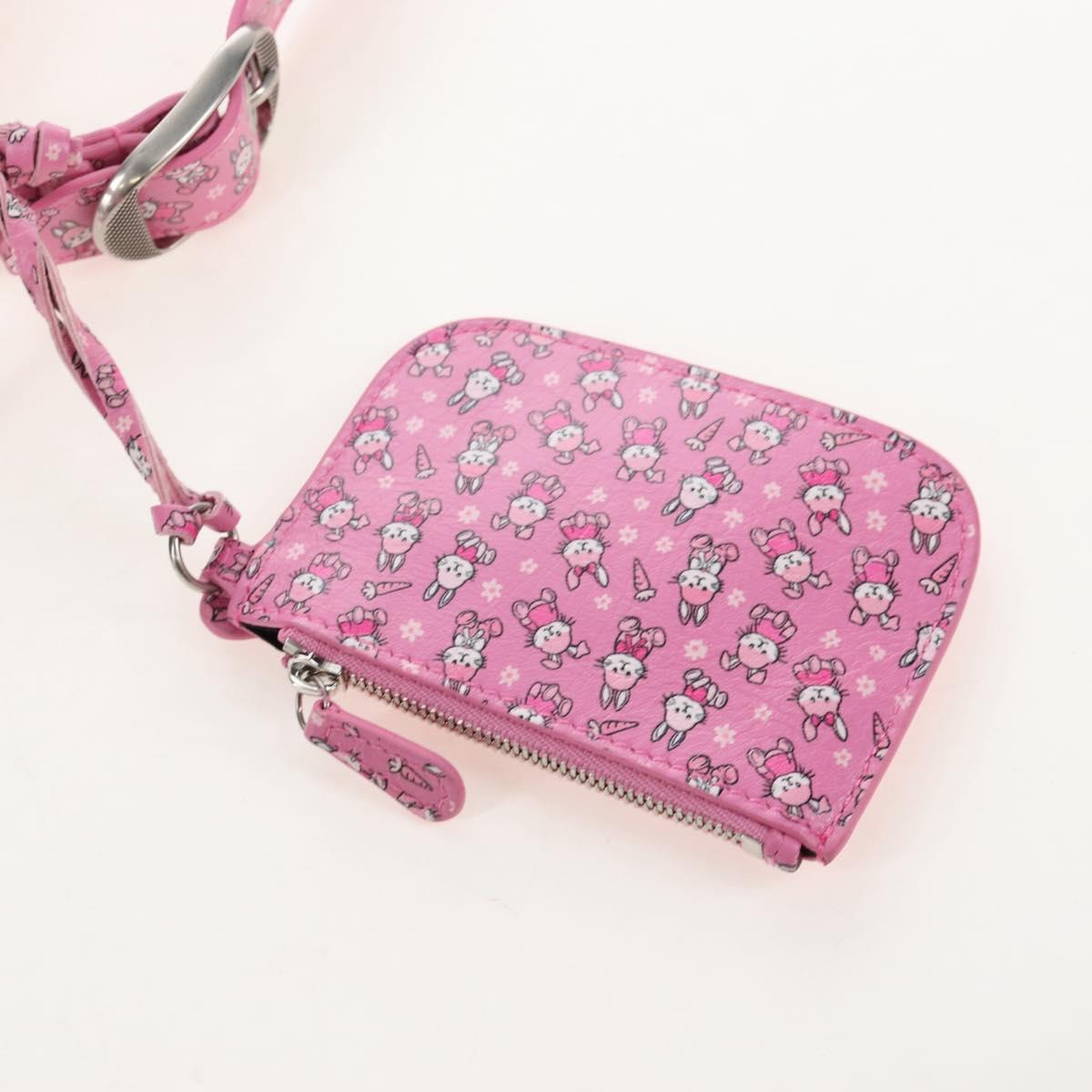 Balenciaga Luca Gol XS Shoulder Bag Leather Pink Silver 671309 Auth 210873M