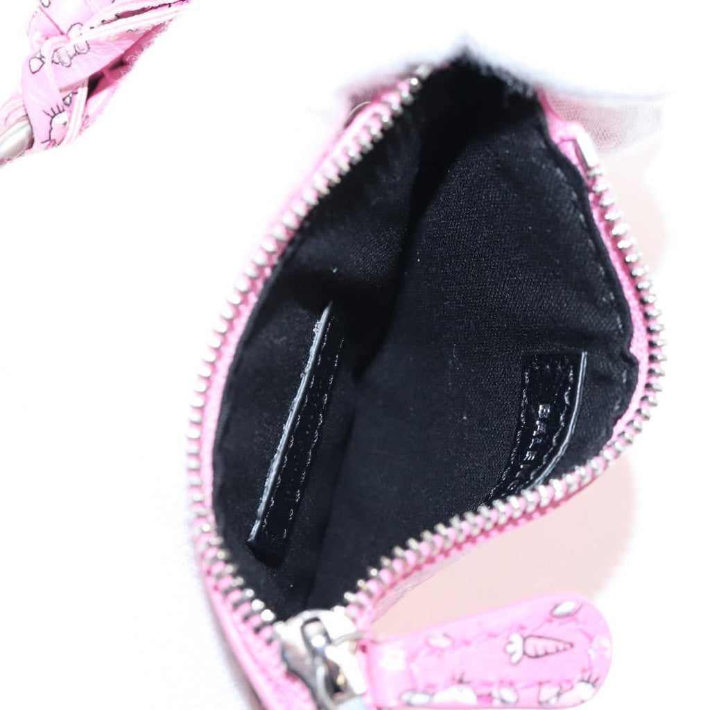 Balenciaga Luca Gol XS Shoulder Bag Leather Pink Silver 671309 Auth 210873M