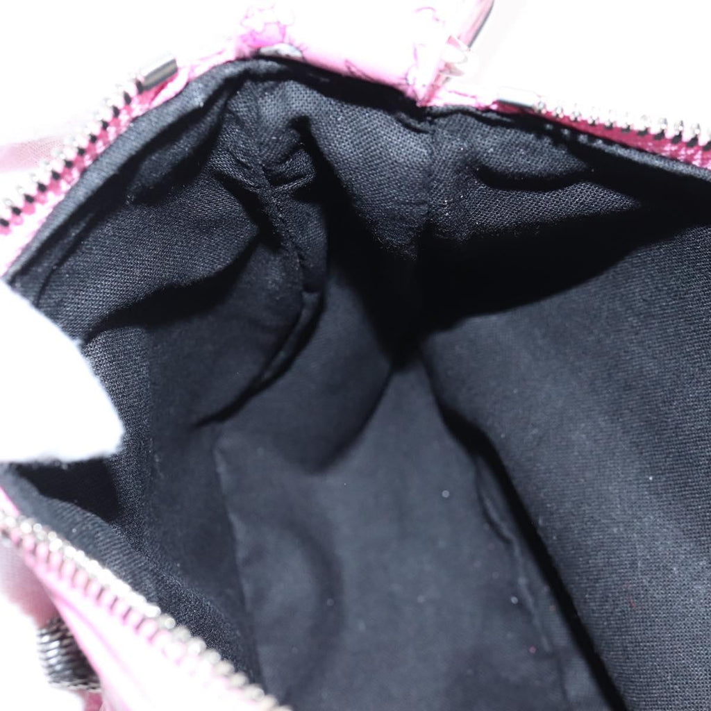 Balenciaga Luca Gol XS Shoulder Bag Leather Pink Silver 671309 Auth 210873M
