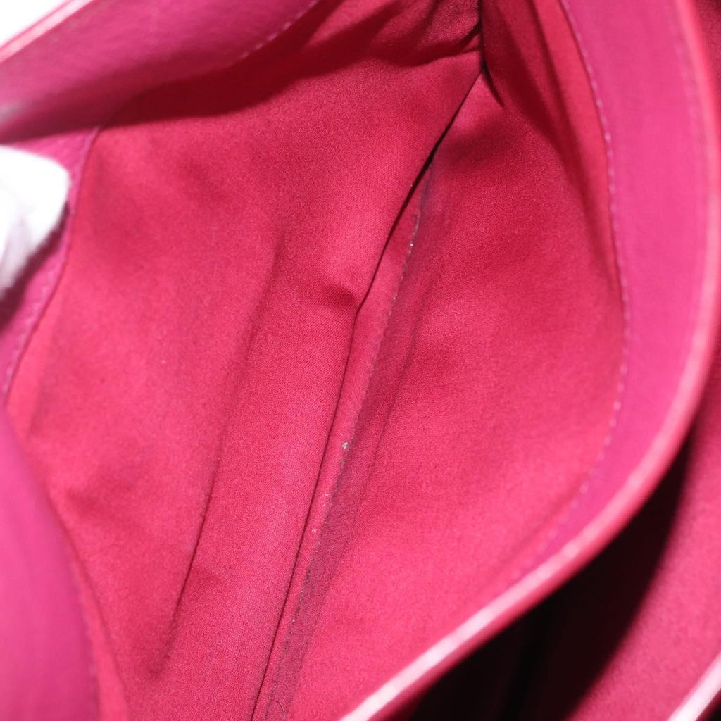 Miu Miu Madras Hand Bag Leather 2way Pink Gold Auth 210886A