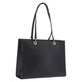 Cartier PANTHERE Tote Bag Leather Black Silver Auth 210936V