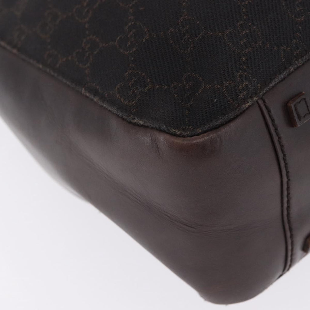 GUCCI GG Canvas Tote Bag Black 101920 Auth 210940A