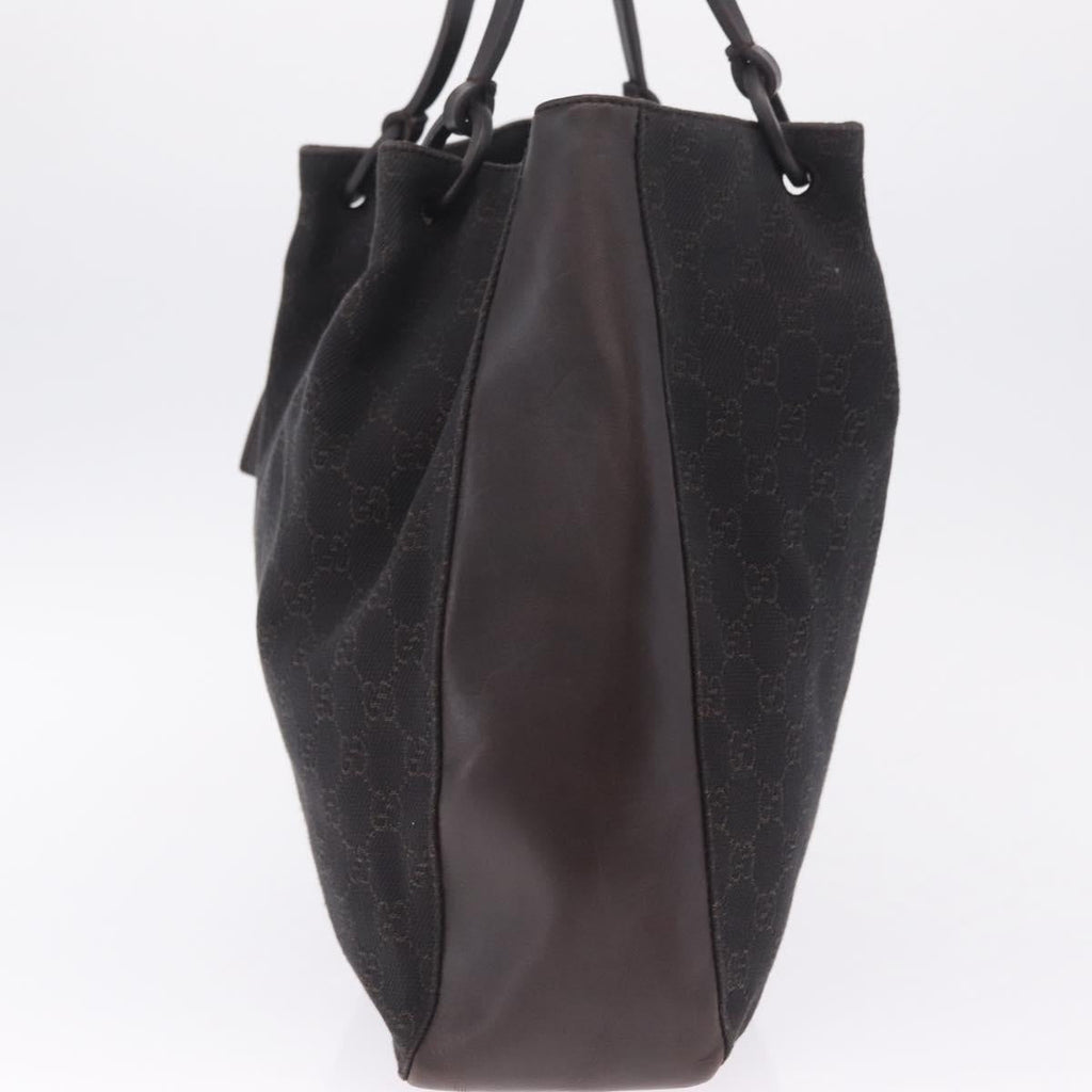 GUCCI GG Canvas Tote Bag Black 101920 Auth 210940A