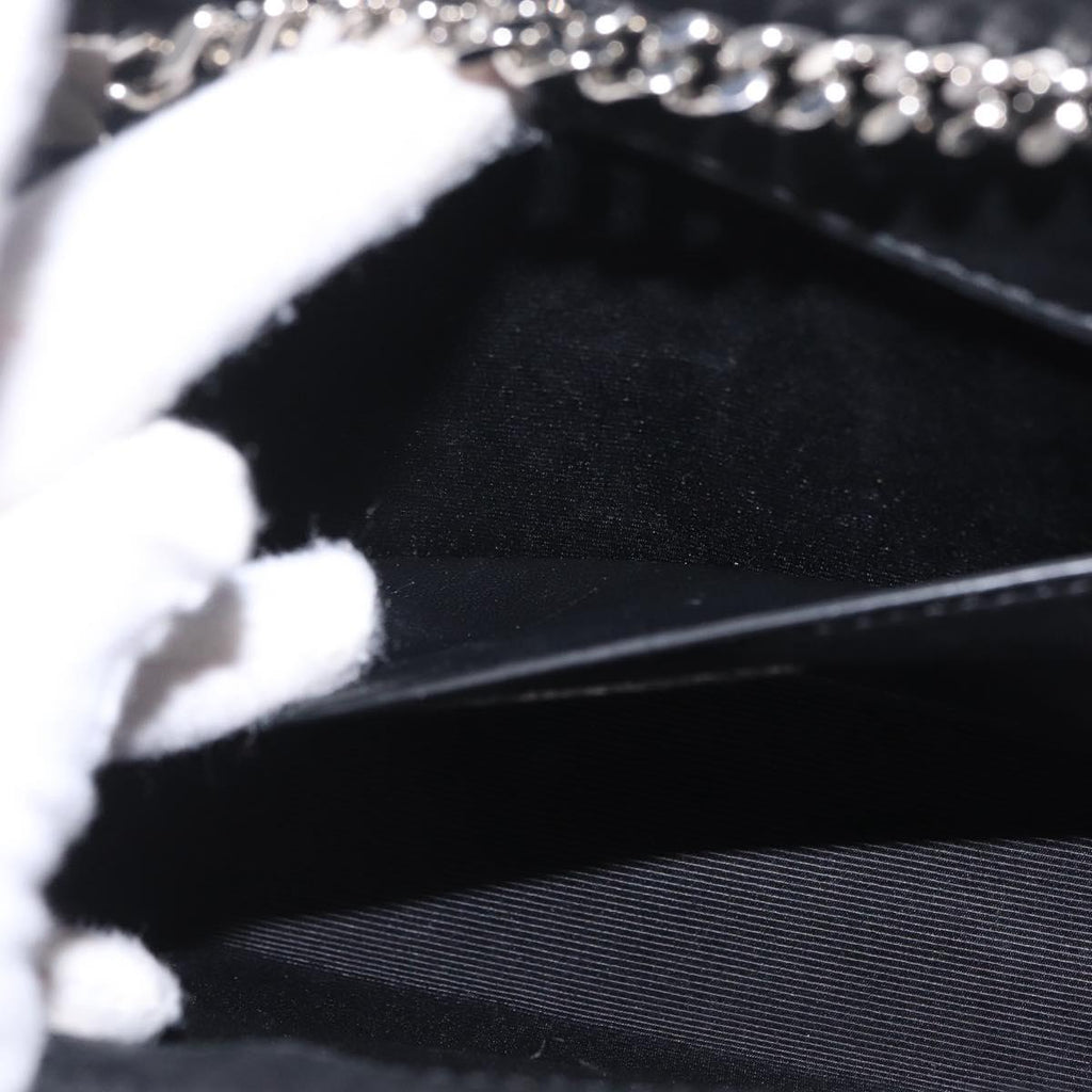 Saint Laurent Chain Shoulder Bag Leather Pink Silver Auth 210941M