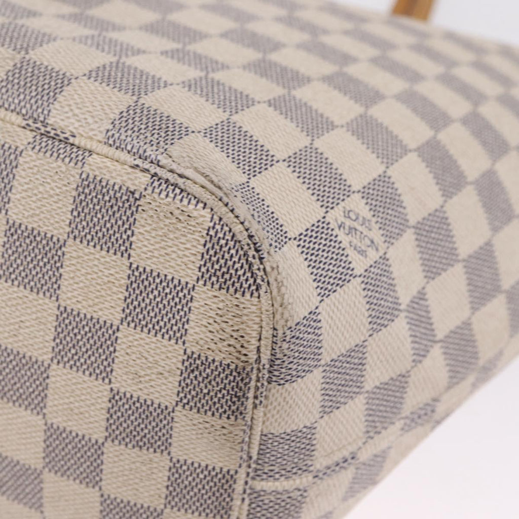 LOUIS VUITTON Damier Azur Neverfull MM Tote Bag N41605 LV Auth 210946A