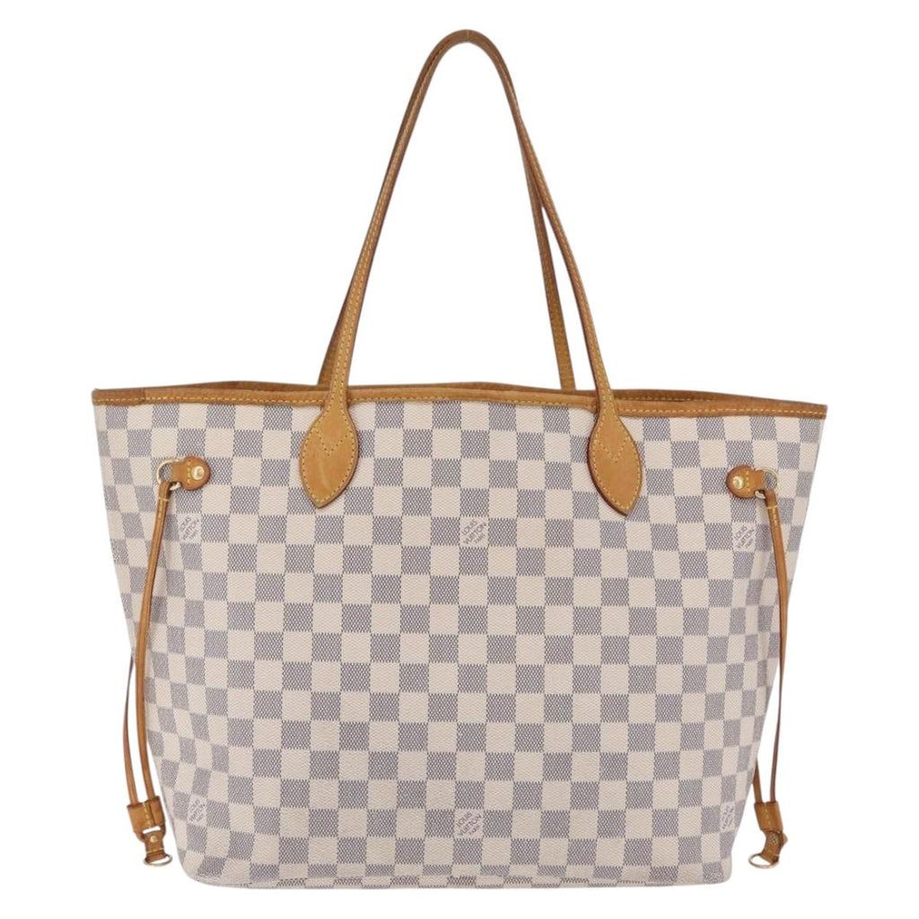 LOUIS VUITTON Damier Azur Neverfull MM Tote Bag N41605 LV Auth 210946A