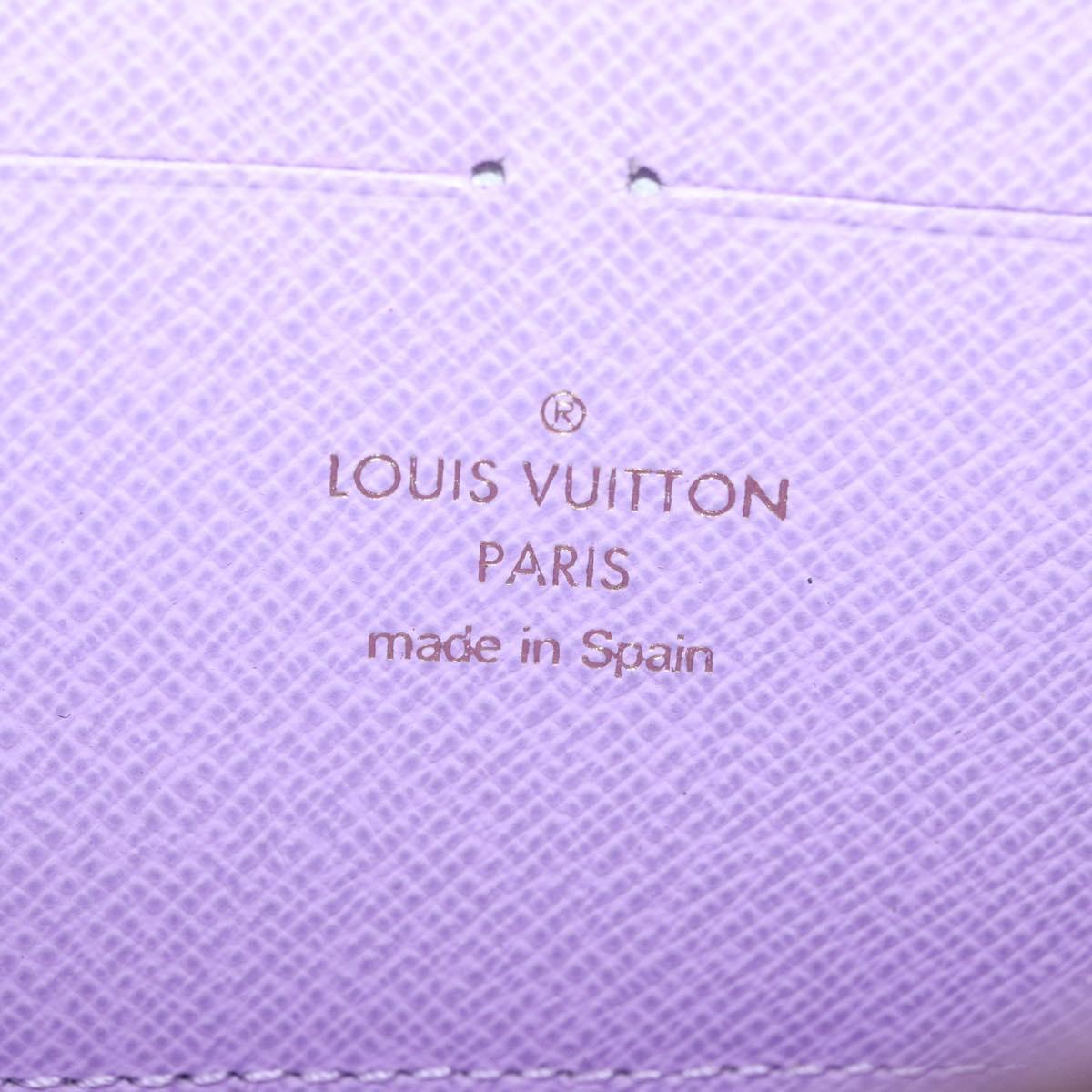 LOUIS VUITTON Damier Ebene Zippy Wallet Long Wallet N63004 LV Auth 210960M