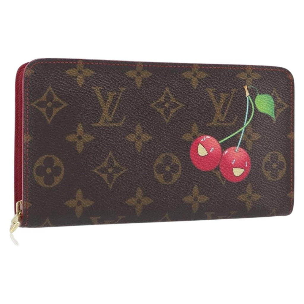 LOUIS VUITTON Monogram Cherry Porte Monnaie Zip Long Wallet M95006 Auth 210961M