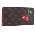 LOUIS VUITTON Monogram Cherry Porte Monnaie Zip Long Wallet M95006 Auth 210961M