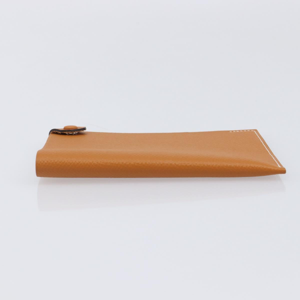 HERMES Tarmac PM Passport Case Leather Beige Auth 210965M